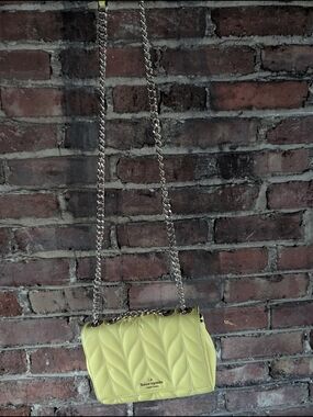Kate Spade Mini Emelyn Briar Lane Quilted Leather Crossbody Bag- Yellow